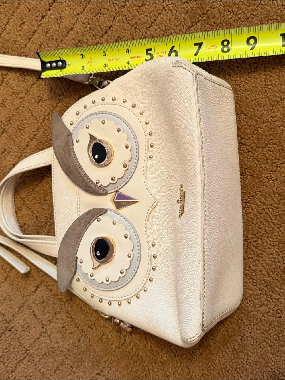 Kate spade bright white owl 2017 limited edition leather crossbody bag